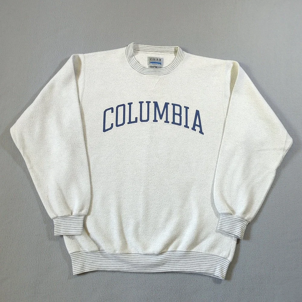 Gear For Sports Columbia Inside Out Sweatshirt Mens XL White Vintage Made in USA